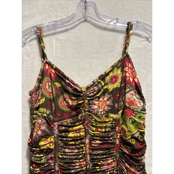 Alberto Makali Boho Ruched Colorful Dress Y2K Whimsygoth Witchy Gypsy Rock 4 - Picture 2 of 11